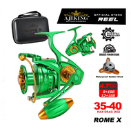 [NEW] Ajiking Rome X Heavy Duty Saltwater Spinning Fishing Reel Big Game Max Drag (35kg-40kg) With Reel Box