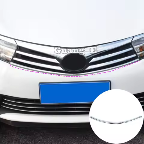 Car Styling Cover Detector ABS Chrome Trim Front Stick Grid Grill Grille Hoods Frame For Toyota Coro