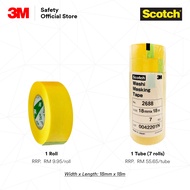 3M™ Scotch® Masking Tape 2688/ Washi Tape/ Wall Sealing/ Surface Painting/ Paint break-line/ Made in