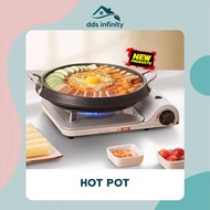 Hotpot Grill Pan Grill Tool/BBQ Grill Tool+Glass Lid