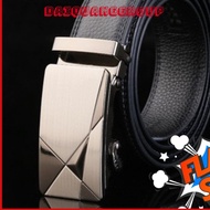Super quality men's leather belt with automatic buckle, 100% genuine Baellerry silver-plated masculi