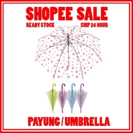 Transparent Polka Dot Umbrella | Payung PVC | Hujan Panas