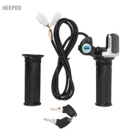 HEEPDD KIMISS Electric Bike Throttle Ebike Grip 48V with LED Indicator Lock Key Set for Motorcycle S