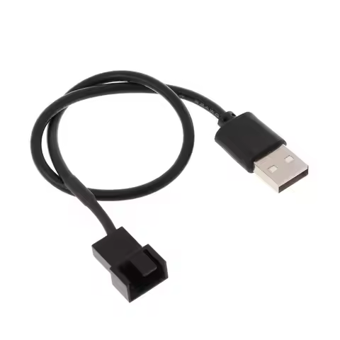 32cm/12.60in 5V USB 2.0 A to 3 4 Pin PWM Fan Adapter Cable USB Extension Cable K0AC