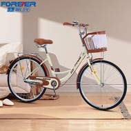 9T8X People love itPermanent（FOREVER）Bicycle Adult Student Male and Female Universal City Commuter Bicycle Ballet LadyQu