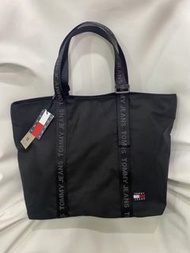 Tommy Hilfiger Logo印花百搭時尚  托特包Tote包購物袋手提單肩包 女款 黑