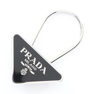 [Pre-owned] Prada PRADA Keychain Triangle Logo 2PS06366AF0002 Black Other Triangle Logo Keychain Men
