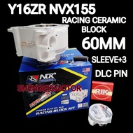 NLK BLOCK NVX155 Y16ZR RACING BLOCK CERAMIC 58MM 60MM NLK Y16 BLOCK SLEEVE＋3MM