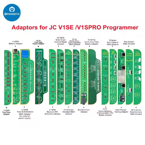 JCID V1S Pro JC V1SE WiFi Programmer Battery /True Tone /Rear Camera /Face ID Repair Adaptors for iP