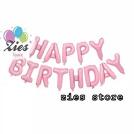 Happy birthday letter foil balloon set light pink happy birthday/ set