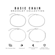 PROJECT NINETYSEVEN - BASIC CHAIN Bracelet Collection - Thin, Simple, Rust-Resistant Men's Bracelet