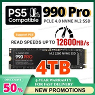 HOT Original 990 PRO 4TB 2TB 1TB M2 2280 New SSD Internal Solid State Disk PCIe Gen 4.0 X 4 NVMe 2.0 for Desktop PC Computer ps5