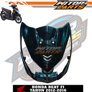 Cover Tameng Dasi Depan Honda Beat Fi 2013-2016 Plus Lampu Depan Dan Sein Hitam / Tameng Depan Beat 