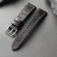 Handmade Alphabet Strap Quick-release vintage leather watch strap Men's watch accessories 18MM 19MM 