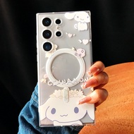 Cartoon Lovely Cinnamoroll Magsafe Mobile Phone Case For Samsung S25 Ultra S21 S22 S23 S24 Ultra Not