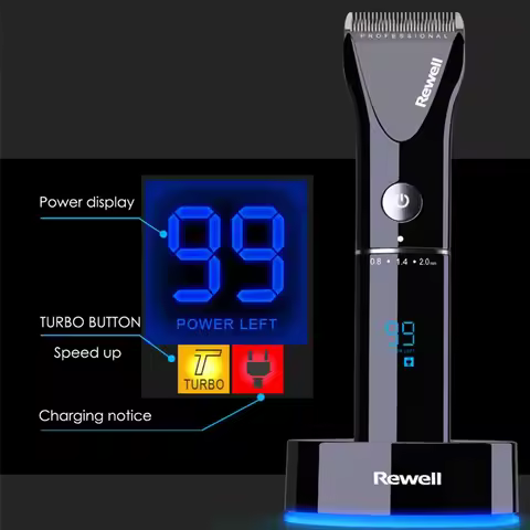 Rewell F17 Turbo Rechargeable Hair Clipper Professional Hair Trimmer for Men Electric Cutter Hair Cu