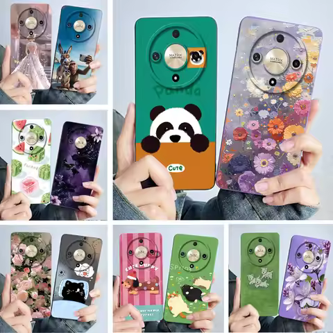 Case For Honor X9b 5G ALI-NX1 Magic 6 Lite 5G Cute Sweet Girls Cats Silicone Soft Back Cover 2023 Bu