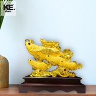 Golden Arowana Fish Statue For HomeDecor /health/ peace/ prosperity and wealth/Gift