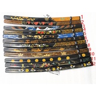 87cm Large Lacquer Hand-Painted Sheath Variety Samurai Sword-beating Imitation Wooden Sheath