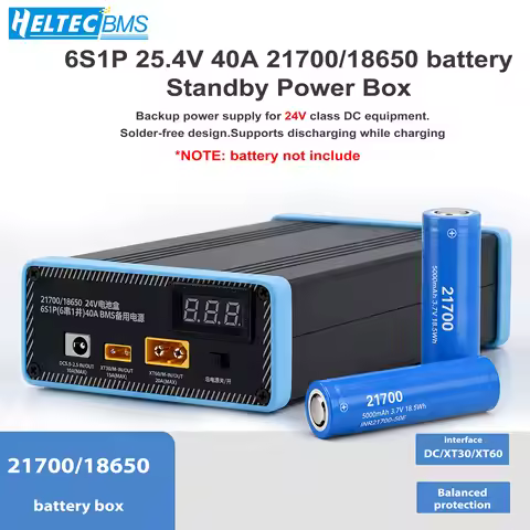 6S 1P backup power supply welding free 21700 battery box 111Wh lighting car air conditioning power s