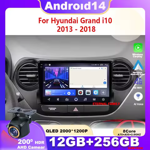 Android14 For Hyundai Grand i10 i 10 2013 - 2018 Car Radio Multimedia Player Stereo Navigation GPS 4