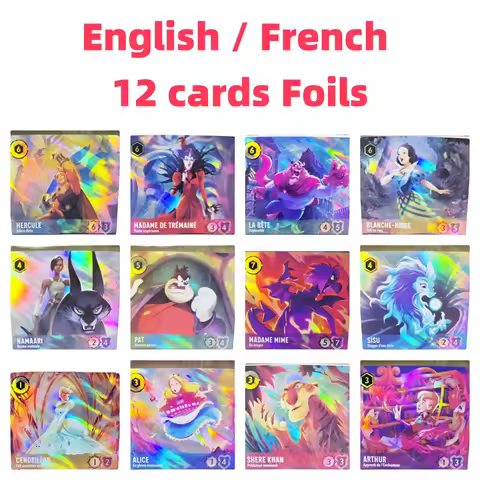 Lorcana Chapter 2 Proxy English / French Foil High Quality alice Arthur Beast Cinderella hercules tr
