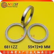 Stainless Steel Thin Wall Bearing S6811ZZ 6811ZZ 6811-2RS 61811 1000811 55 * 72 * 9 LPXH