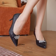 รองเท้าหนังแกะ รุ่น Fiona Black color (สีดำ)