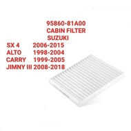 (95860-81A00) CABIN FILTER SUZUKI SX 4 (06-15) ALTO (98-04) (H23) Jimny (08-18) (JB43V) PENAPIS CABI