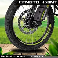 For CFMOTO 450MT 450-MT IBEX 450 cfmoto 450mt Reflective Motorcycle Accessories Wheel Stickers Inner