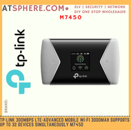 TP-LINK Tplink M7450 Dual Band 300Mbps LTE Advanced Mobile Wifi 3000mAH Support 32 Device Micro SD Slot Black M7450