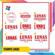 Stempel lunas, Stempel Toko, Cap lunas/ Stempel lunas bulat/ Stempel lunas Persegi / Stempel Custom/