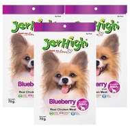 Jerhigh Blueberry Stick Dog Treat 70g (3 bags) ขนมสุนัข เจอร์ไฮ สติ๊ก รสบลูเบอร์รี่ 70 กรัม (3 ห่อ)