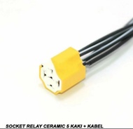 Socket Relay Keramik/Soket Rilay/Rumah Relay Kaki5/Kaki 5/K5/K 5 Keramik