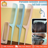 Foldable Fine-toothed Styling Comb Portable Comb Fashion Pointed Tail Barber Combs Foldable Comb