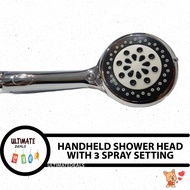 Handheld Shower Head With High Pressure 3 Spray Setting