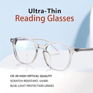 Transparent Anti Blue Light Reading Glasses for Women, Ultra-Thin CR39 Hard Resin Lens,High Quality,