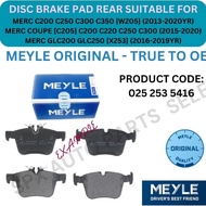 MEYLE GENUINE DISC BRAKE PAD REAR FOR MERC GLC200 GLC250 [X253] 16-19YR / C200 C250 C300 C350 [W205 