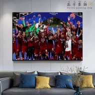 Perilla-การพิมพ์ผ้าใบแฟน Liverspool กองทัพแดงSalah ฟุตบอลดาวVan Dijkตกแต่งเมสซี่การพิมพ์ภาพวาดผ้าใบส
