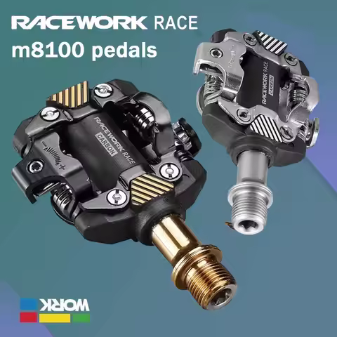 RACEWORK SPD contact pedals For Shimano M8100 SPD system nylon mtb pedals with Cleats Lightweight DU