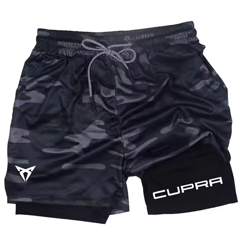 Men's 2-in-1 Sports Shorts, Breathable Casual Quick-Dry Dual-Layer Shorts, Summer Running Pants