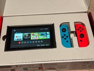 新淨 Switch 開心 開❤️版 任天堂 Switch 全齊配件 有盒 加 Mario 收納 瑪利歐 收納袋 開心玩 512GB 