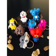 READY STOCK BTS BT21 Keychain Keyring Cooky Tata Chimmy Koya RJ Shooky Man Van KPOP