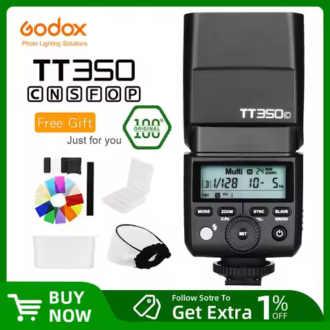 Godox TT350 Mini Speedlite TT350C TT350N TT350S TT350F TT350O TT350P Camera Flash TTL HSS for Canon 