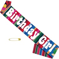 Mexican Birthday Girl Sash for Women - Fiesta Birthday Sash for Mexican Theme Party Decorations - Of