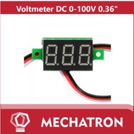 Digital Voltmeter 0-100 Volt DC 0.36" Volt Meter 0 to 100 vdc 3 wires