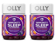 OLLY Immunity Sleep + Elderberry Gummy! 36 Gummies Midnight Berry Flavor! Formulated with Melatonin,