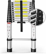 waltyotur Telescoping Ladder, Aluminum extendable Ladder, Folding Ladder, one-Button Retractable Ext