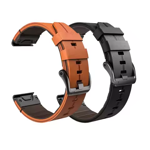 26mm Genuine Leather Watchband For Garmin Fenix 6X Pro 7X Pro Watch Band For Garmin Fenix5x Plus / E
