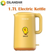 Joy 1.7L oung electric kettle 304 stainless steel double layer anti-scalding boiling water pot 1800W